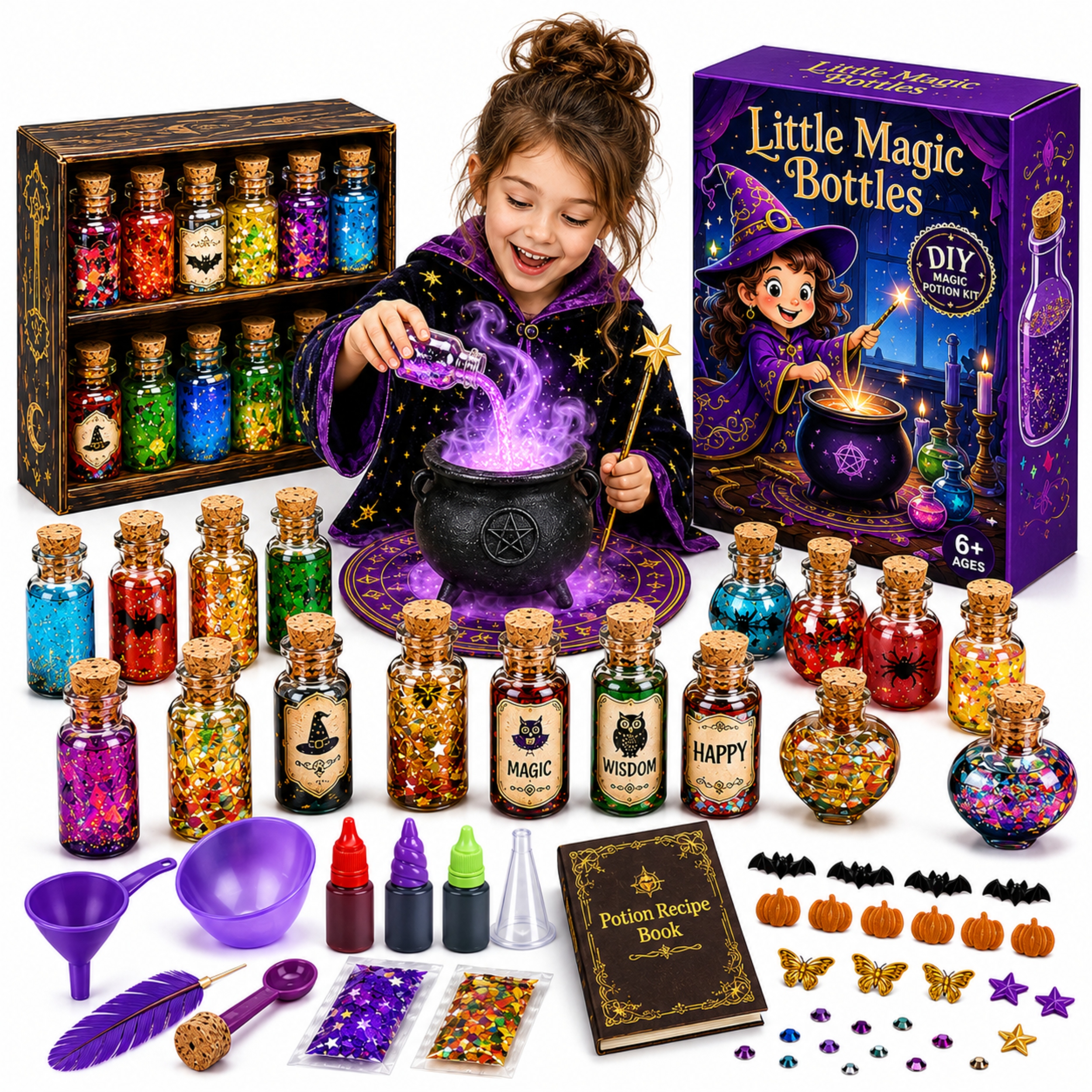 Zestaw Do Robienia Magicznych Mikstur XXL Magiczne eliksiry Multibox 4 Szt