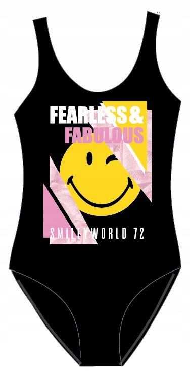 SMILEY STRÓJ KĄPIELOWY JEDNOCZĘŚCIOWY czarny 134/140 R611 Marka EplusM