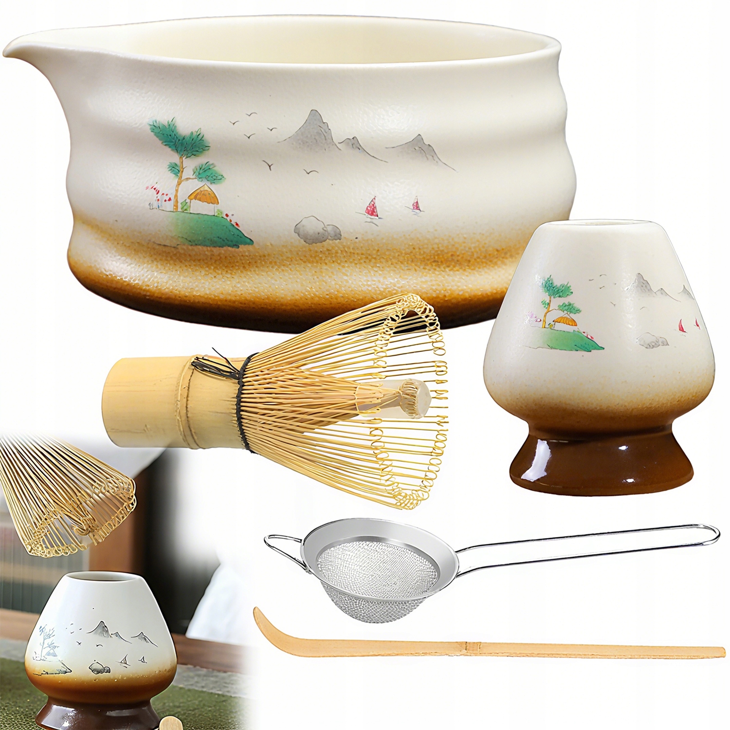 Levně Sada Matcha pro dva s dvěma čakami a příslušenstvím pro japonský čaj