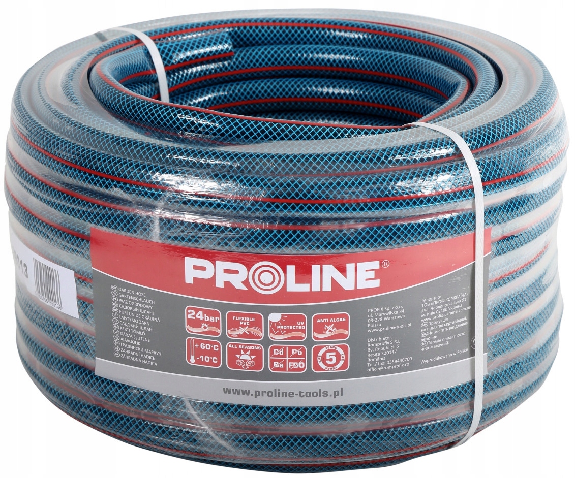 PROLINE WĄŻ OGRODOWY 3/4 20m złączki zraszacz Kod producenta WĄŻ OGRODOWY 4-WARSTWOWY 99432