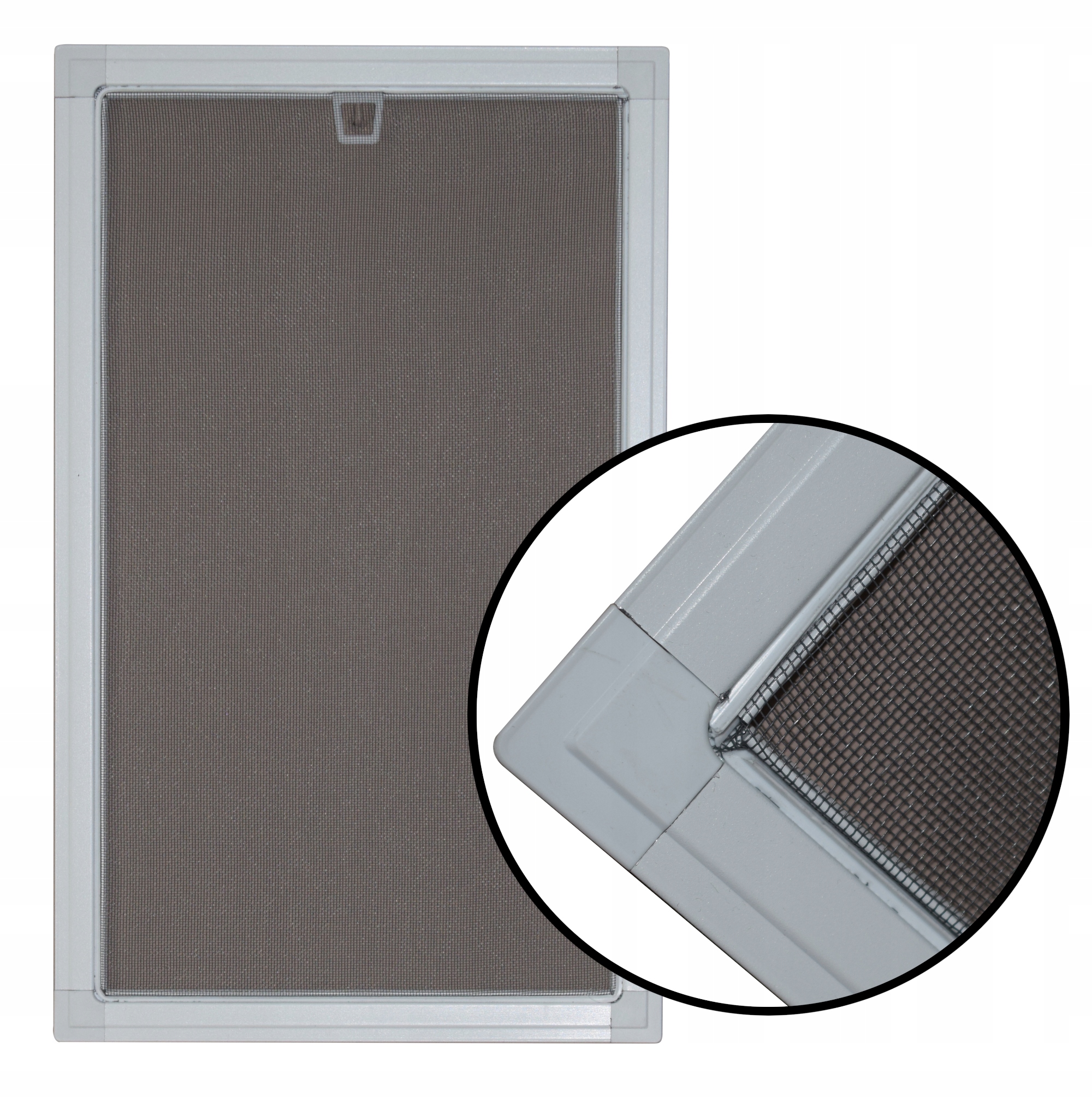 

Moskitiera do okna 100x80 rama biały okna Pcv