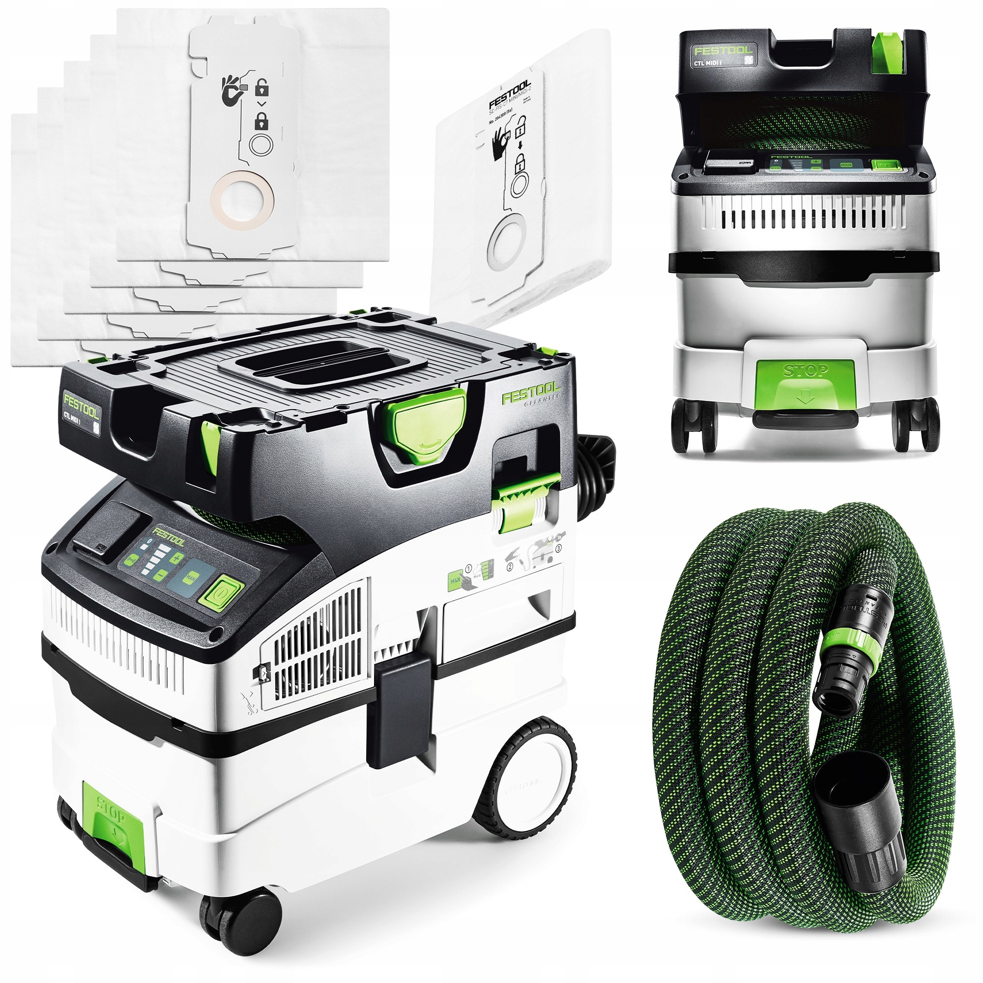 Odkurzacz Festool Cleantec Ctl MIDI I 1200W Mobilny Worki Odkurzania 5SZT