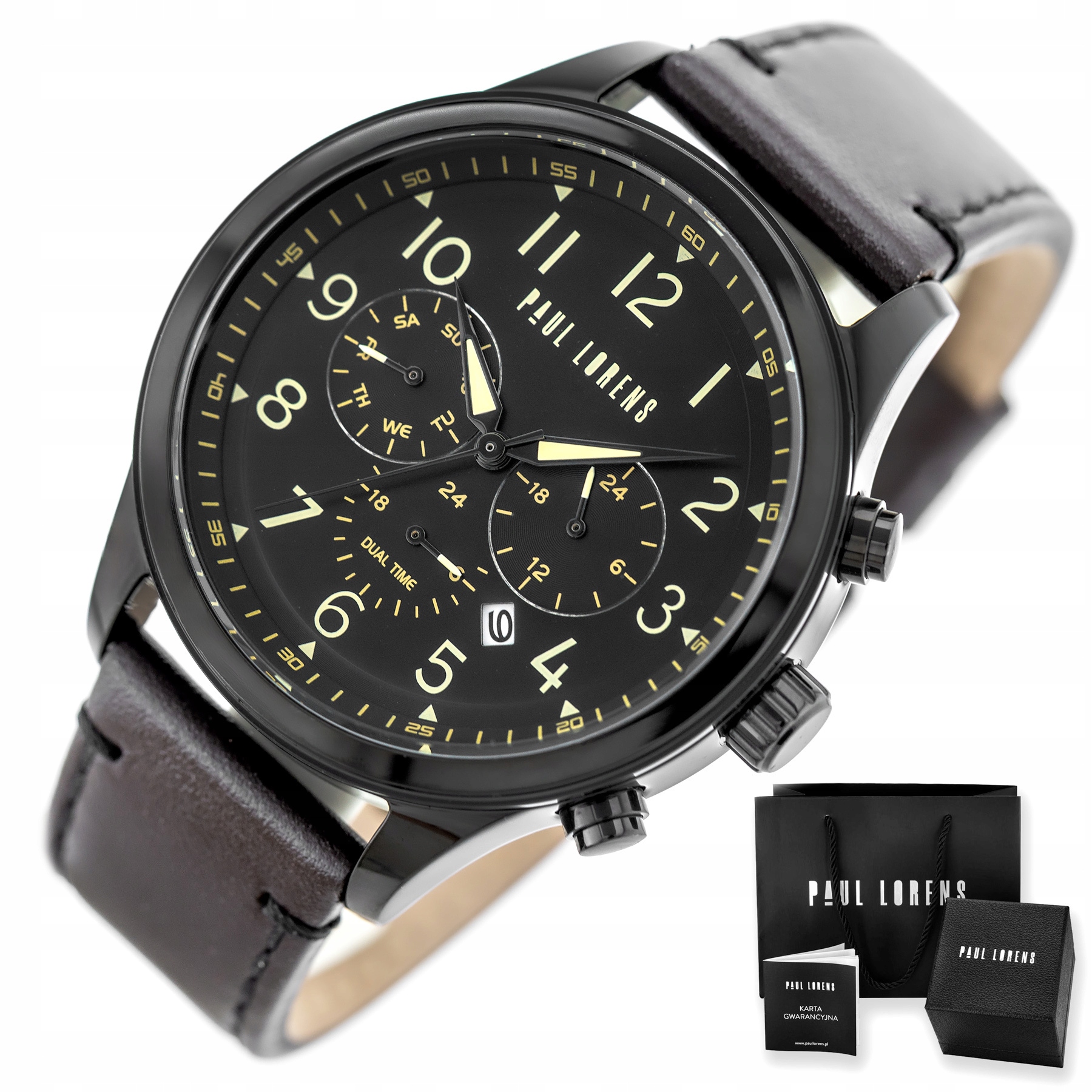 Pánské Hodinky Paul Lorens -PL20011A-1B3-2 (zg378e) Box Gravírování