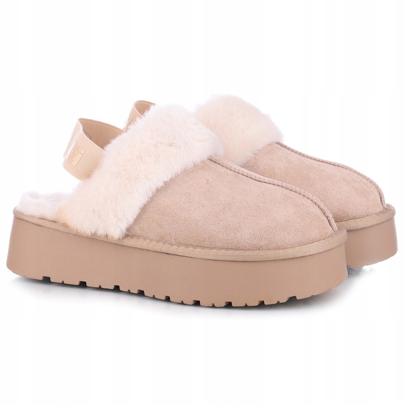 Papuče Xti 143488 Z.ant.beige béžové teplé Eko Kůže VEL.37