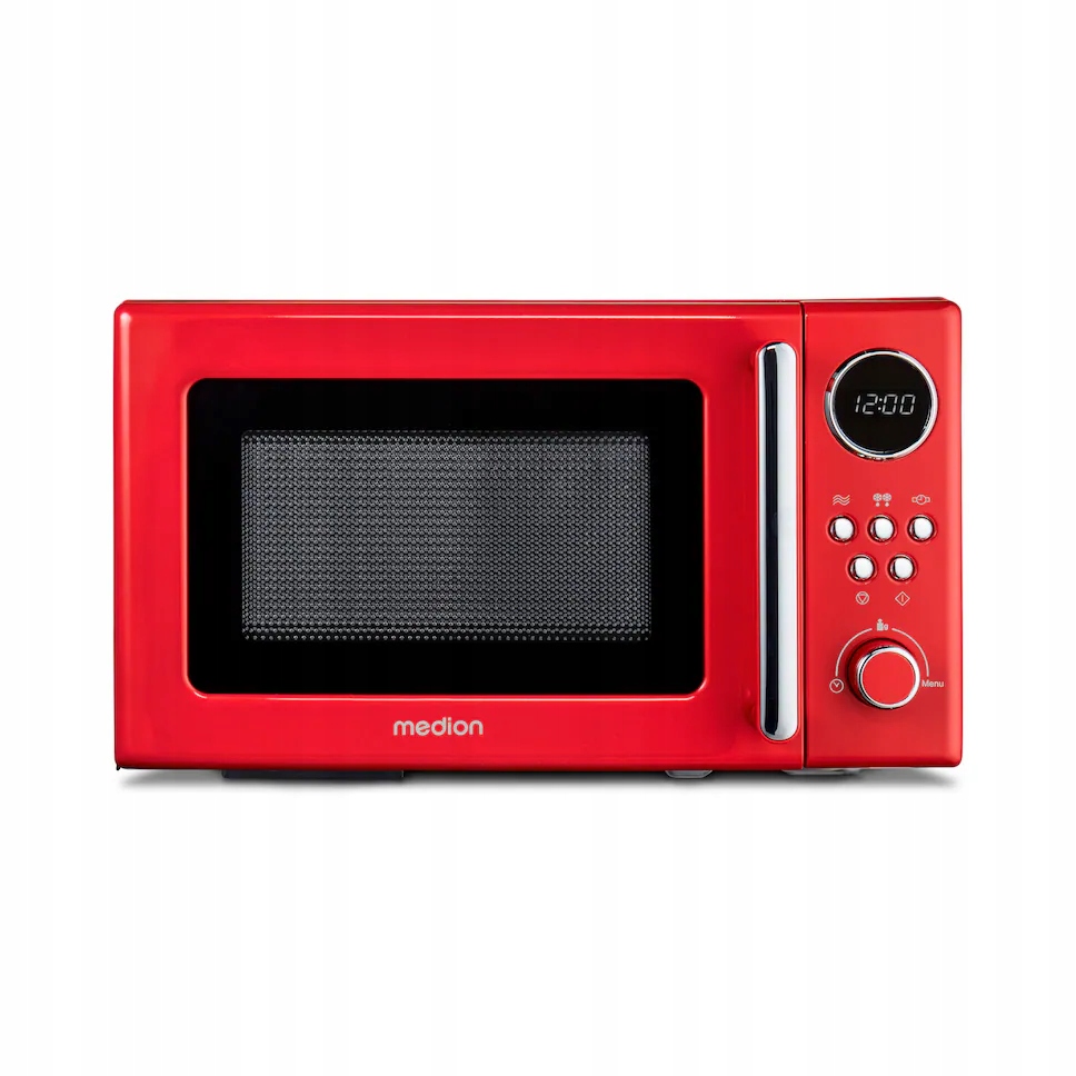 Medion Kuchenka mikrofalowa retro 20 litrów, 800 W, czerwona
