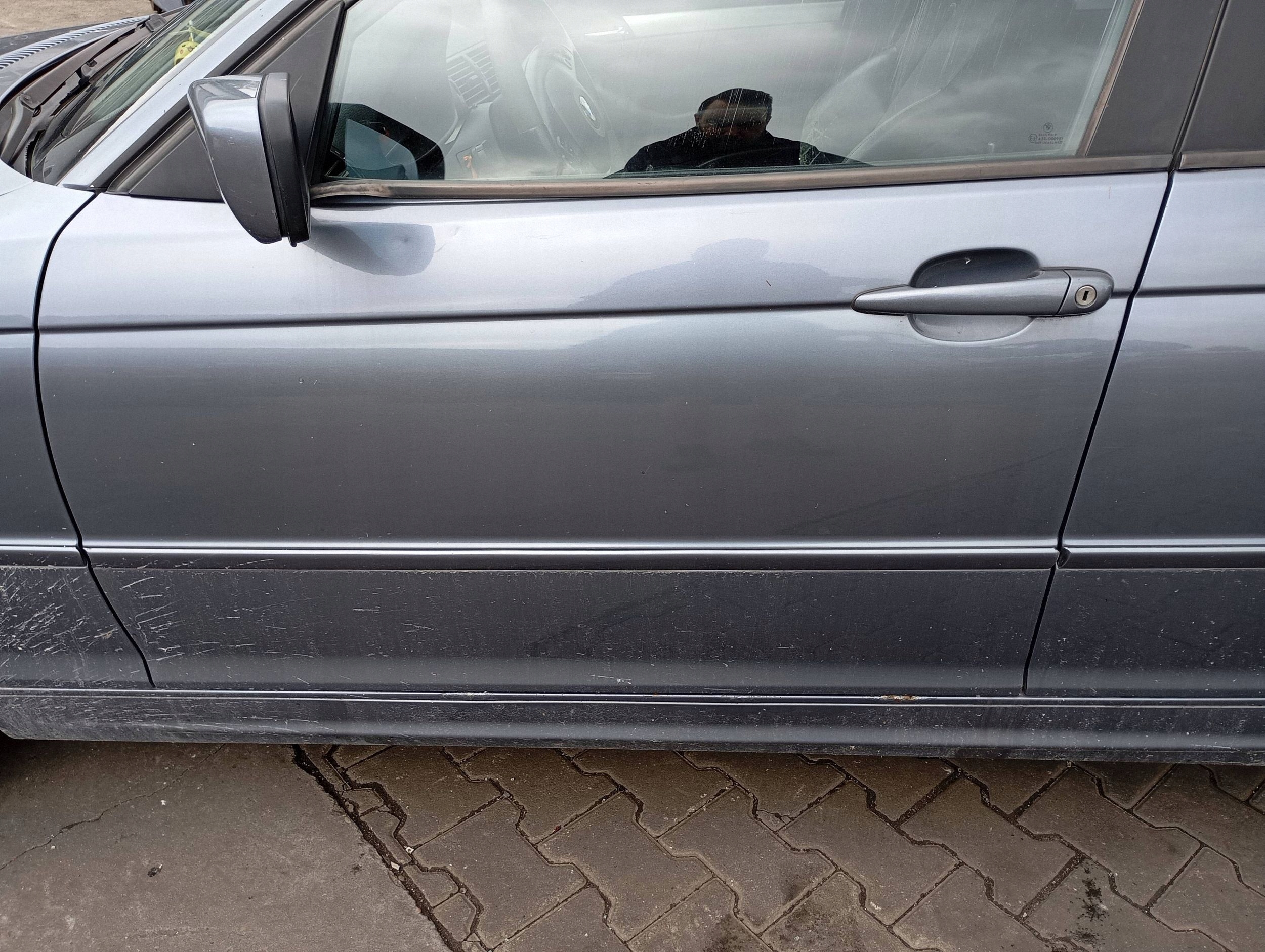 BMW 3 E46 door front front left sedan STAHLBLAU METALLIC 372/5