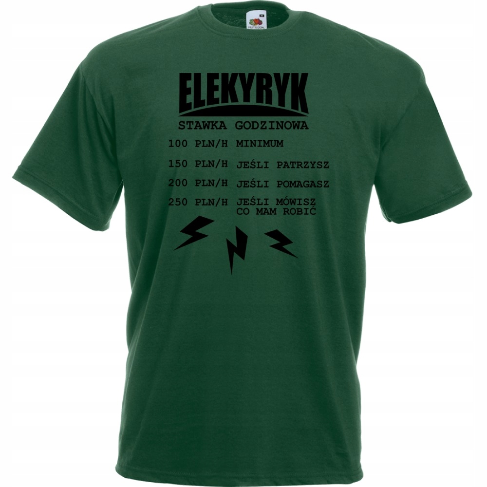 

Koszulka elektryk dla elektryka XXL butelkowa