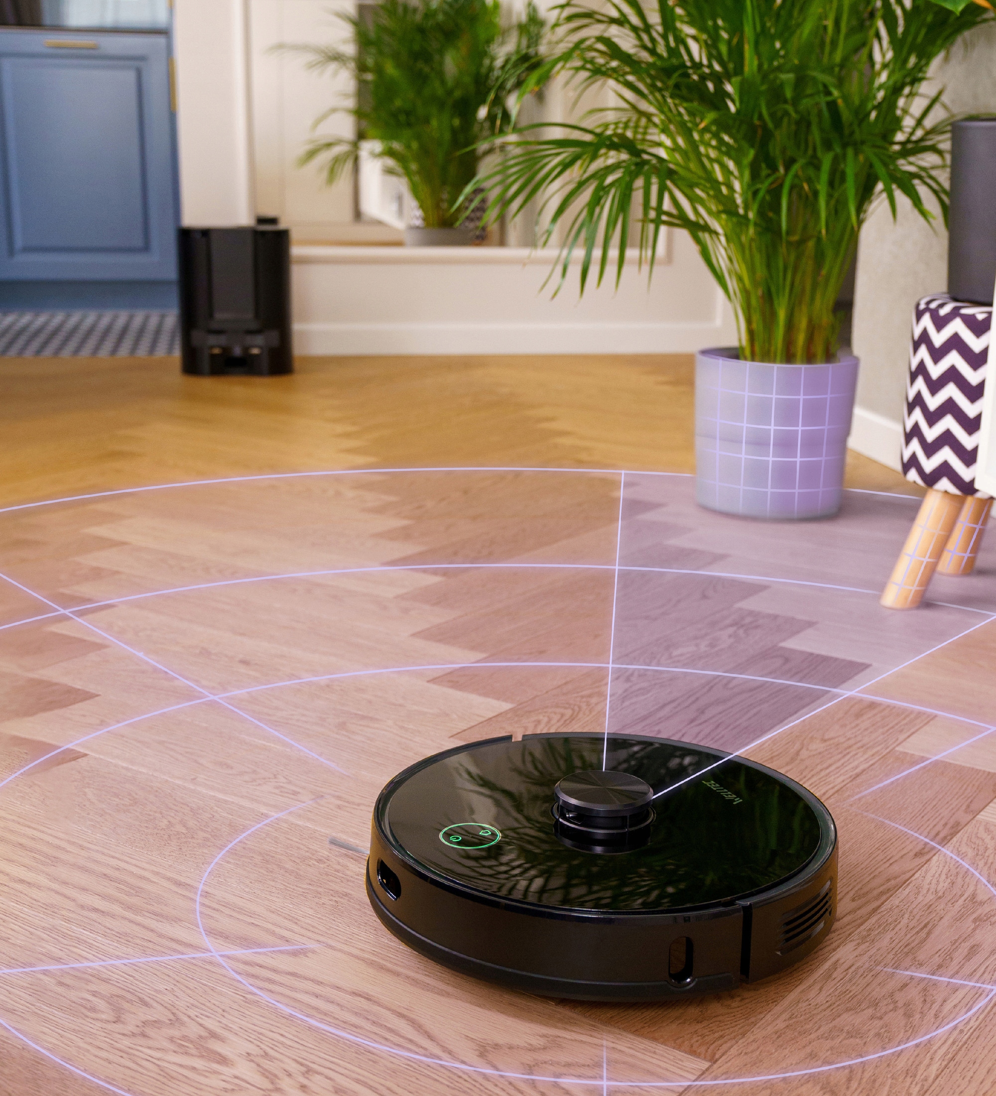 ROBOT SPRZĄTAJĄCY MOPUJĄCY WELLTEC R8 PRO + STACJA ODSYSAJĄCA + AKCESORIA Pojemność zbiornika na kurz 0.28 l