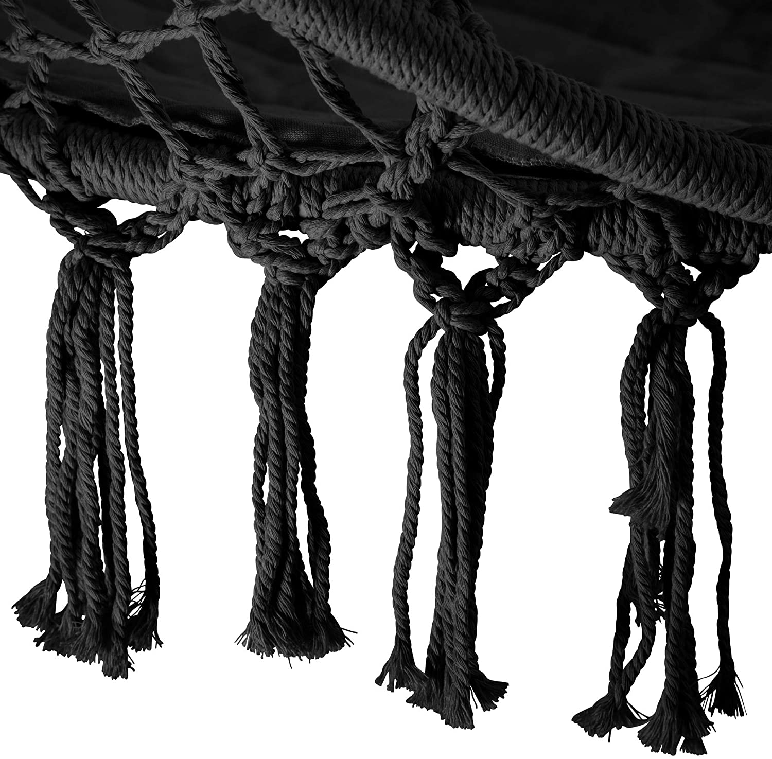 FOTEL WISZĄCY HUŚTAWKA OGRODOWA BOCIANIE GNIAZDO PLECIONA Z PODUSZKĄ CZARNA Średnica/szerokość siedziska 80 cm