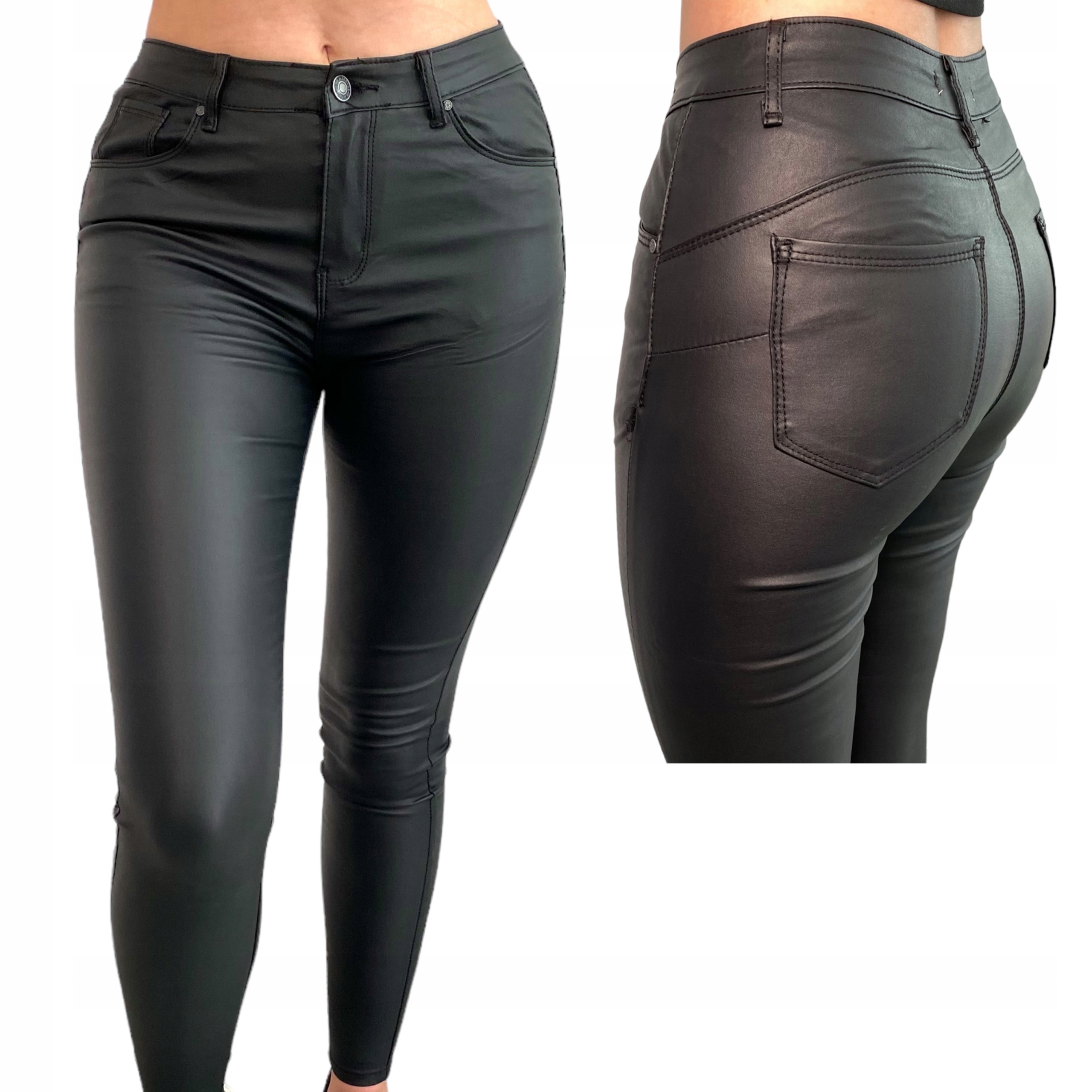 dj WOSKOWANE spodnie XL 42 skóra push up modelujące Marka inna