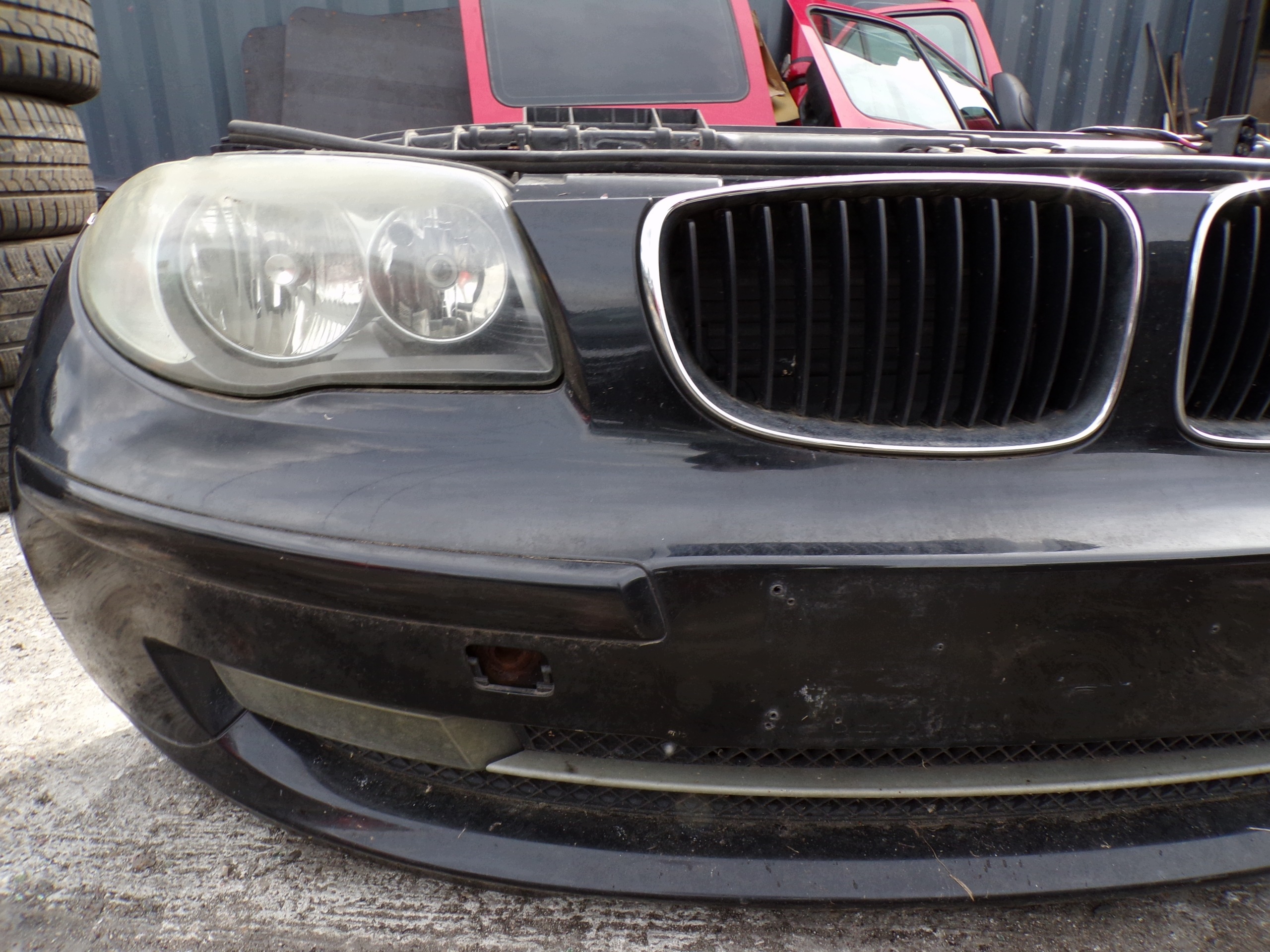 Schlossträger Stoßstange Leuchte BMW E87 Farbe BLACK SAPPHIRE