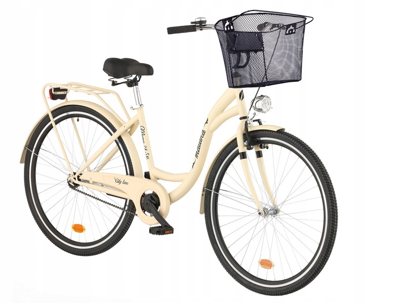 Rower miejski Indiana Moena 28 cali damski Cappuccino Kosz