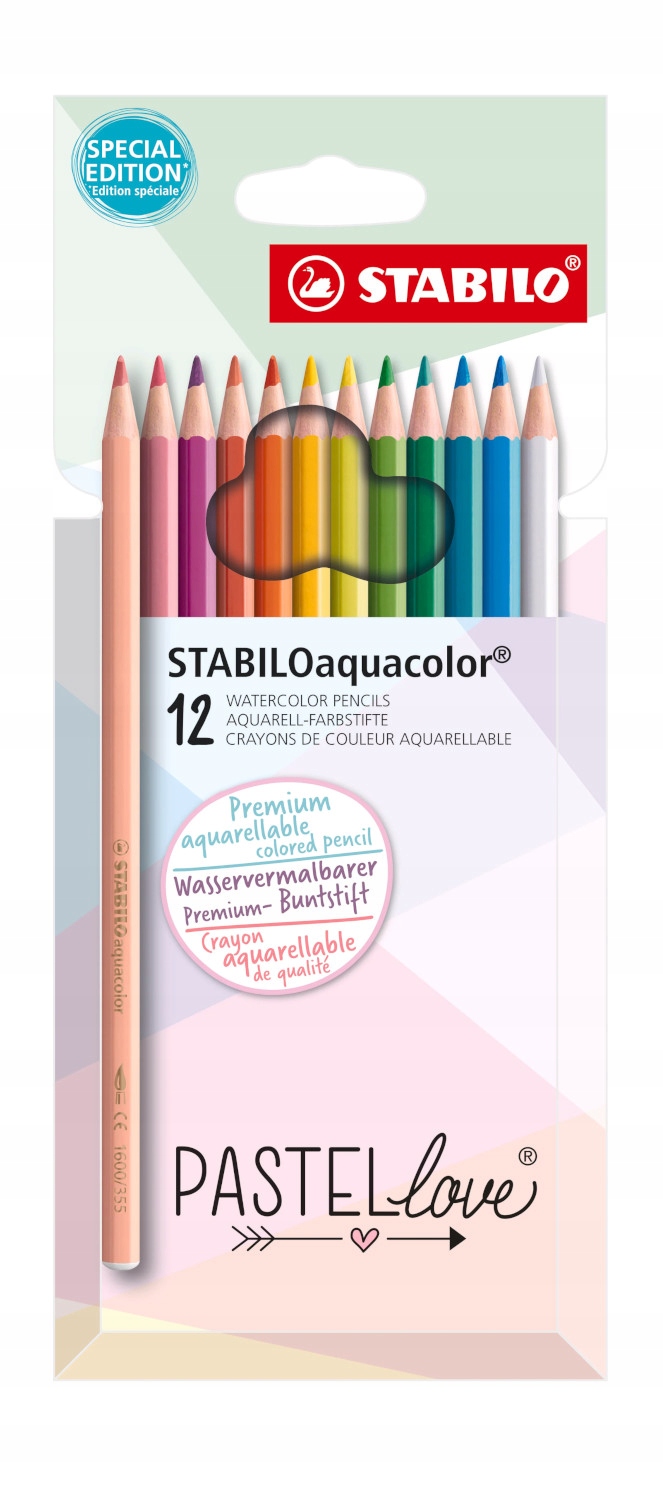 

Kredki akwarelowe Stabilo Aquacolor Pastelove [12]