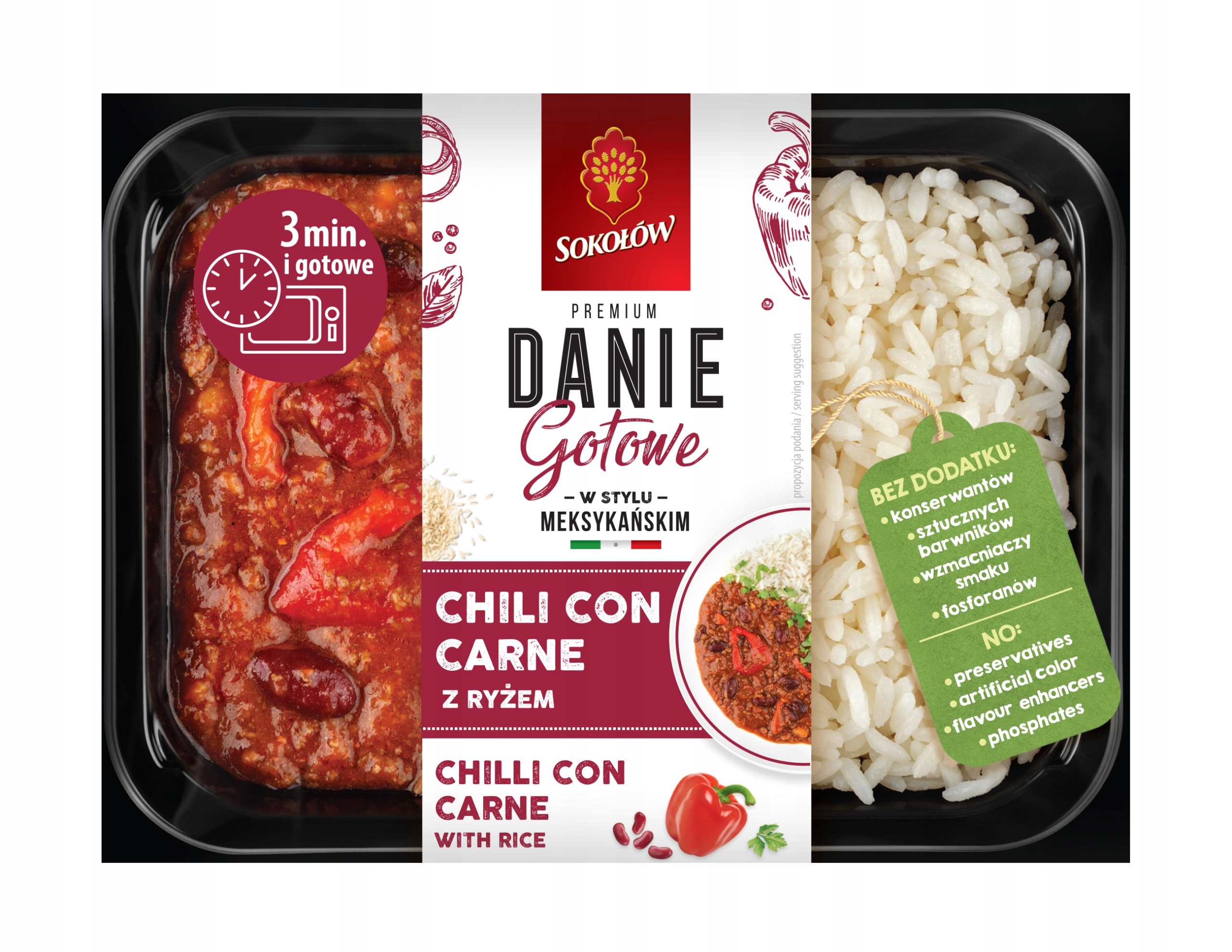 CHILI CON CARNE Z RYŻEM DANIE GOTOWE 360G SOKOŁÓW 12810547479 Allegro.pl