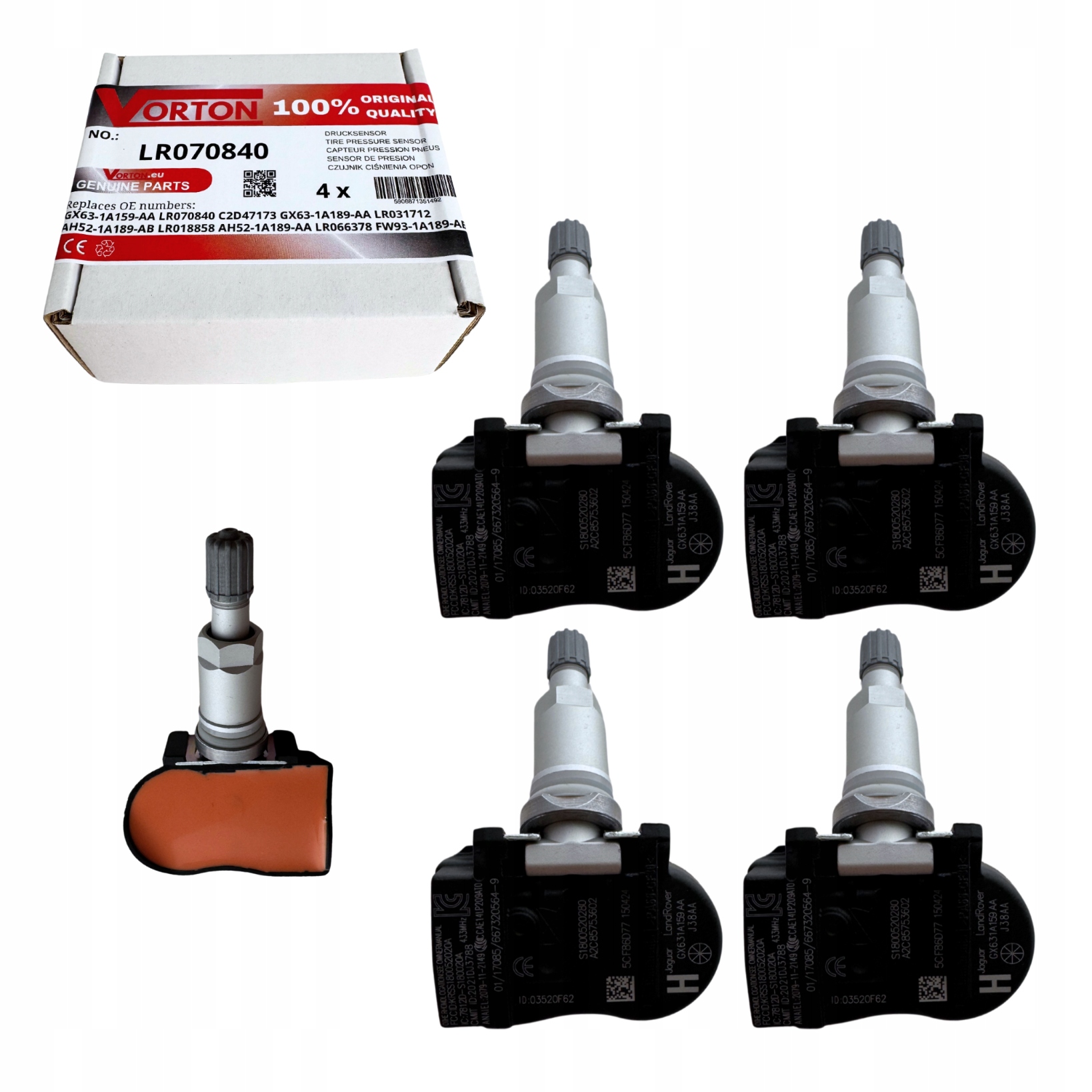 4X Senzor Tlaku Pneumatikách Snímače Land Rover Defender L663 Range Rover