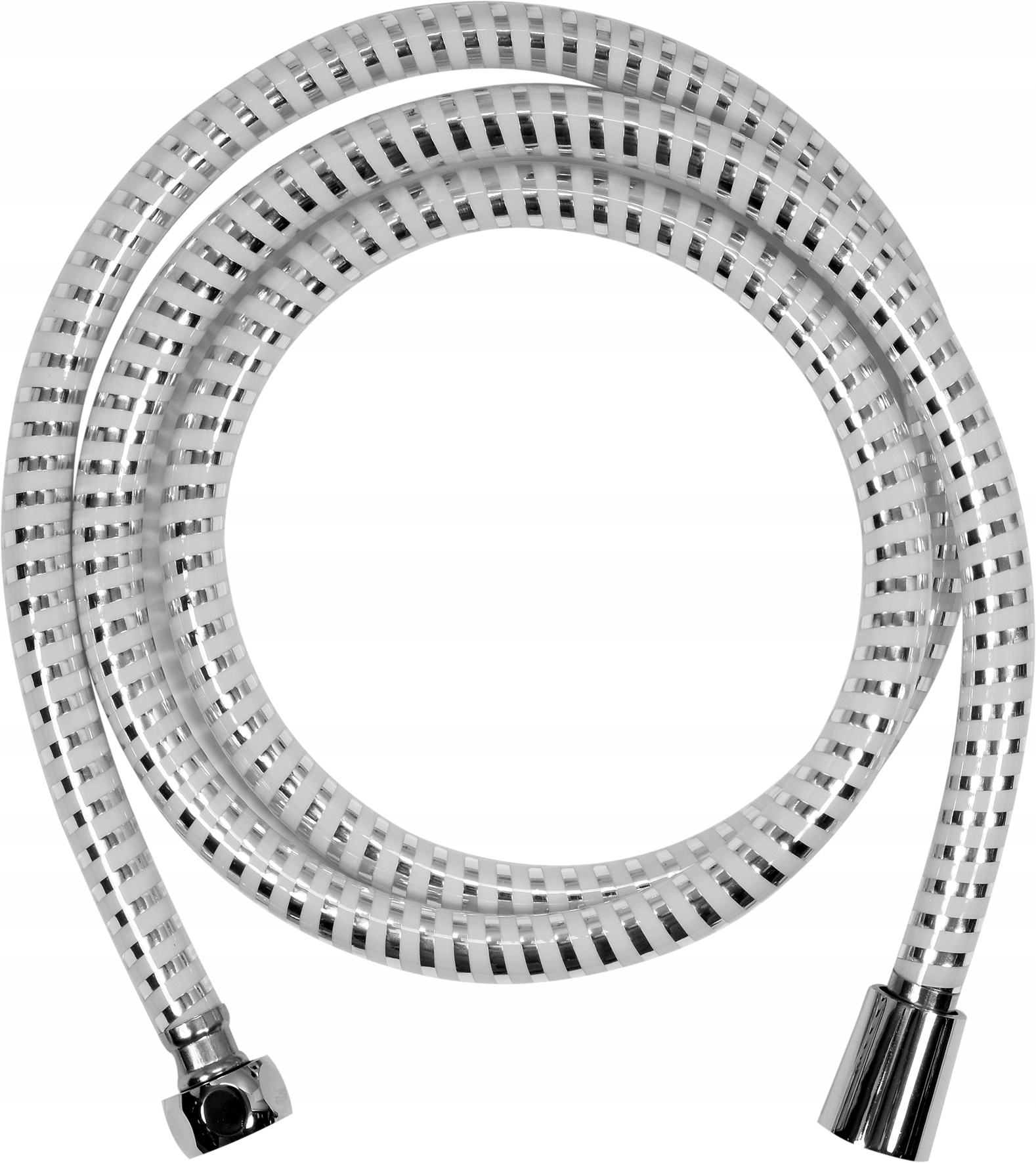 

Wąż Prysznicowy Gładki Pvc Srebrno Biały 150cm