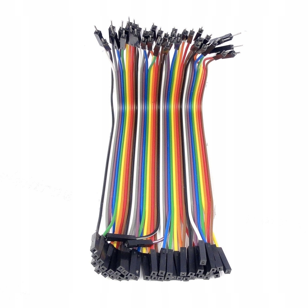 

Przewody kable Arduino męsko-żeńskie 10cm 40 sztuk