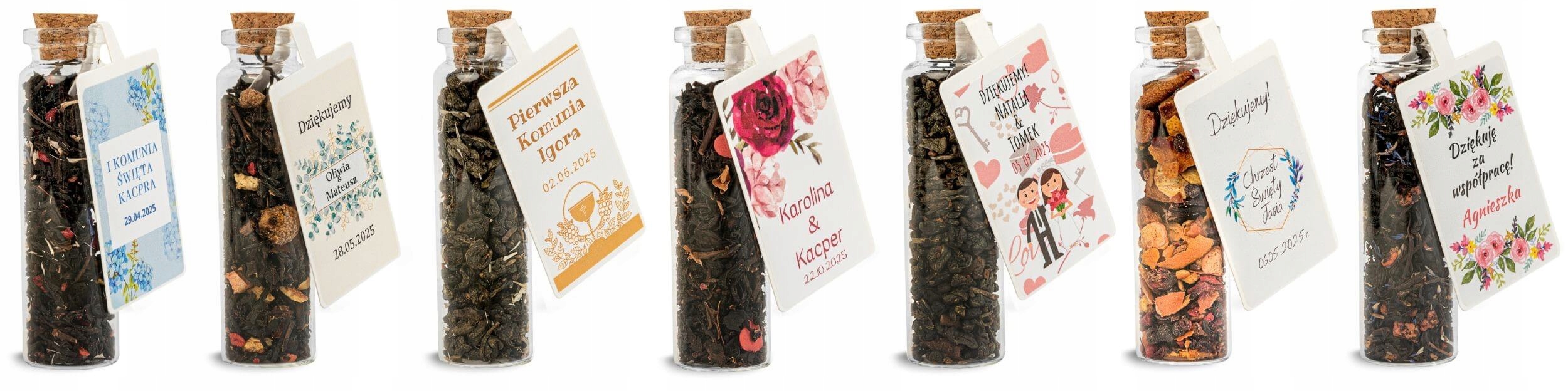 PODZIĘKOWANIE dla gości ślub WESELE buteleczka podziękowania herbata Kod producenta PODZ_3