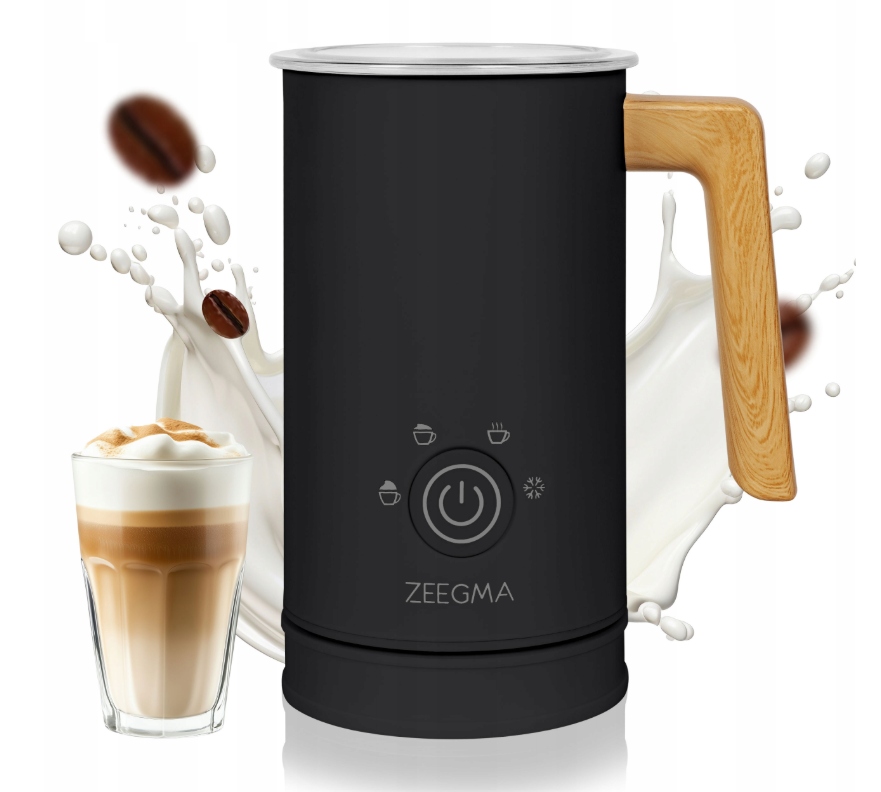 Elektrický Napěňovač mléka Ohřívač Kávy Latte Černý 240 ml