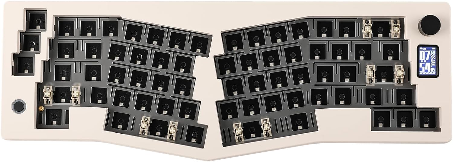 Mechanická klávesnice Diy Cidoo ABM066 White Hot Swap Wireless Rgb displej