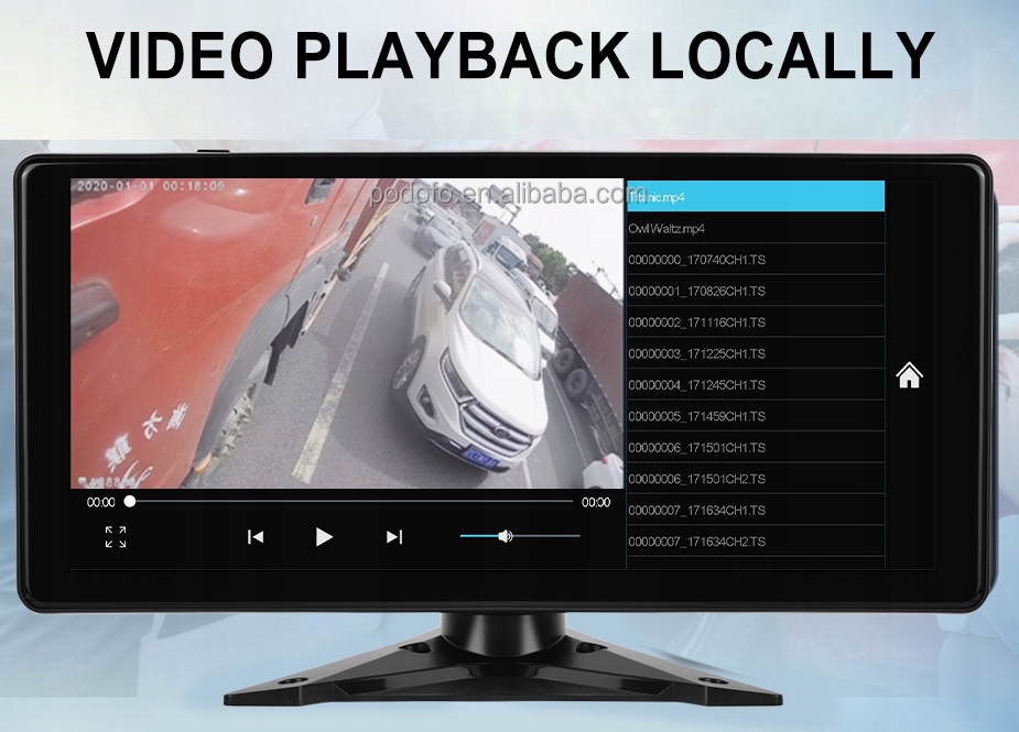 MONITOR 10,36'' 4X KAMERA REJESTRATOR TIR KOMBAJN Model A3209