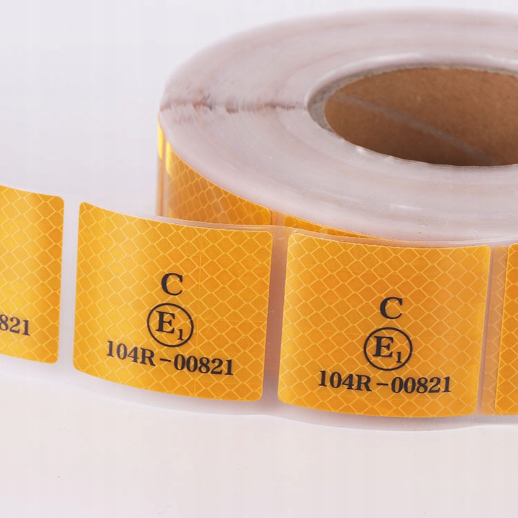 TAŚMA ODBLASKOWA KONTUROWA SAMOPRZYLEPNA na metry 5cm ŻÓŁTA kwadraty HOMOLO Marka inna