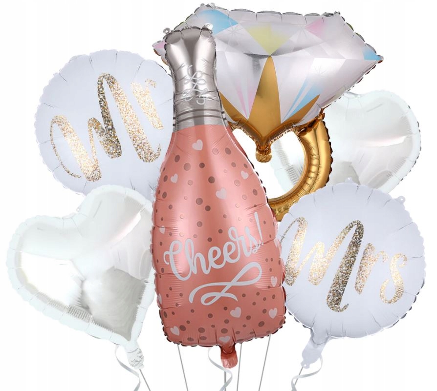 

Zestaw balon szampan urodziny rose gold wesele