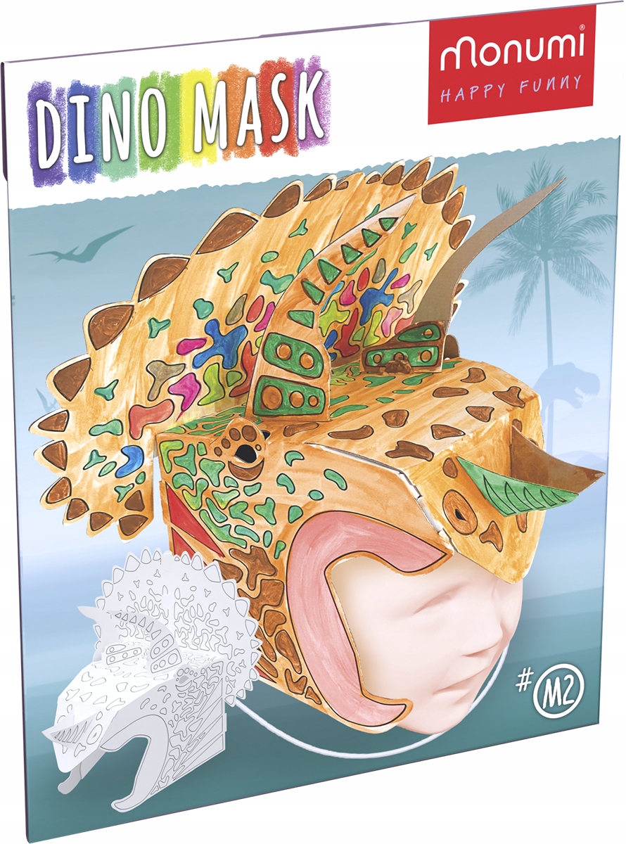 

Monumi Maska Kolorowanka Dino Triceratops