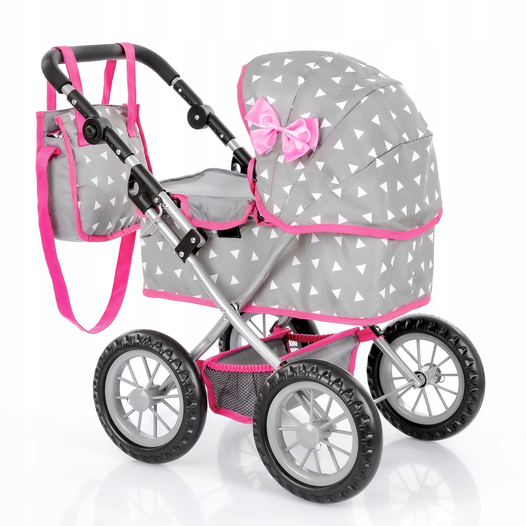 KINDERPLAY WÓZEK DLA LALEK GŁĘBOKI GONDOLA SKŁADANY TORBA + LALKA BOBAS Rodzaj głęboki