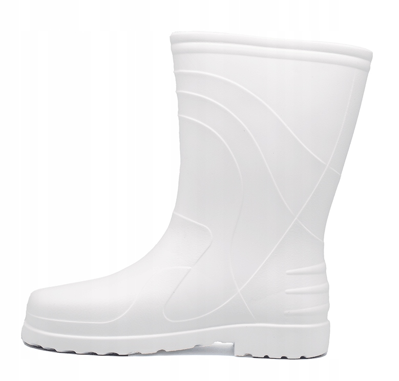 Kalosze DAMSKIE lekkie PIANKOWE ocieplane gumowce Białe gumiaki ochronne Rozmiar 40,5