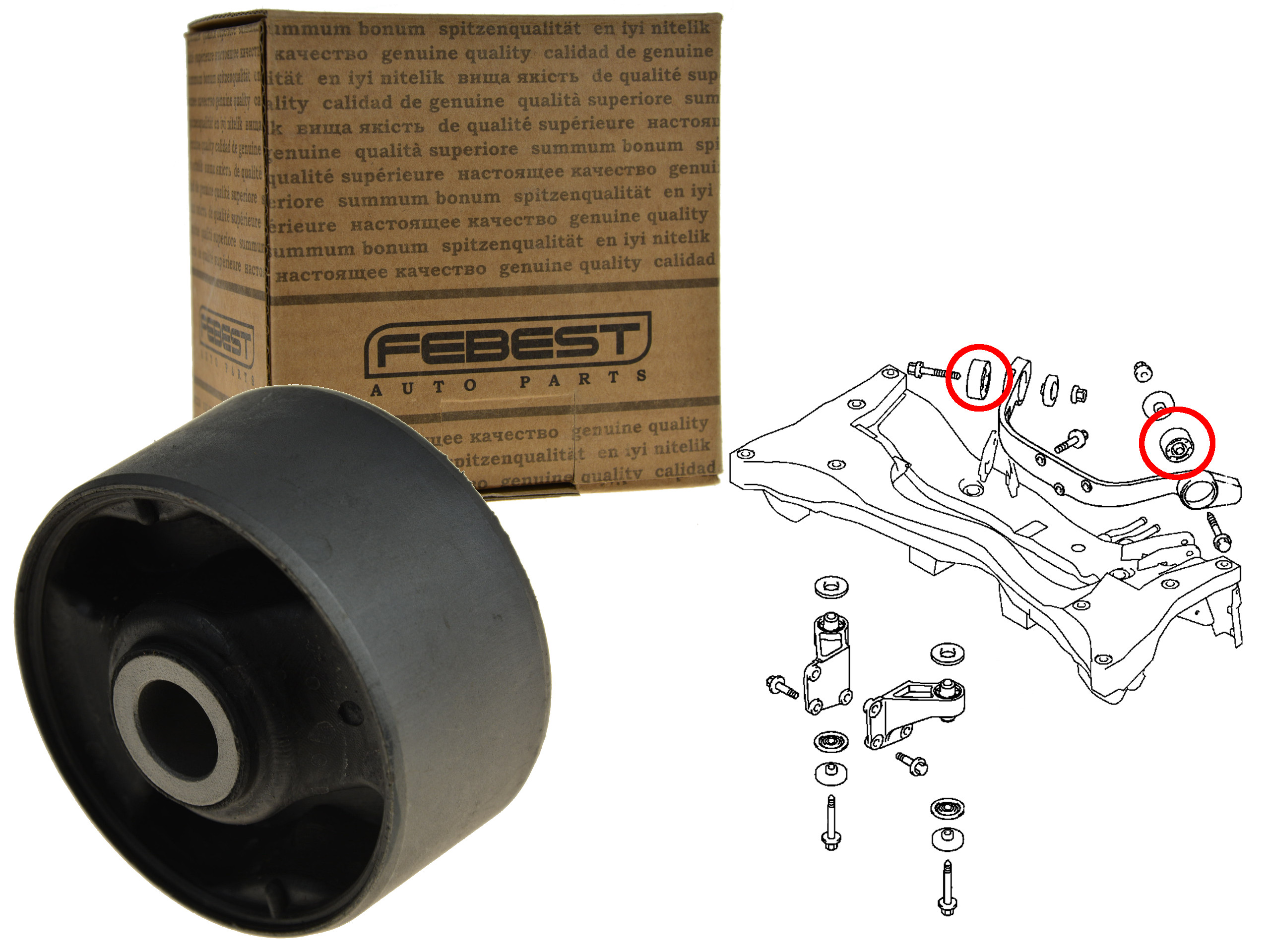 OUTLANDER 03-06 TULEJA WIESZAKA TYLNEGO MOSTU TYŁ