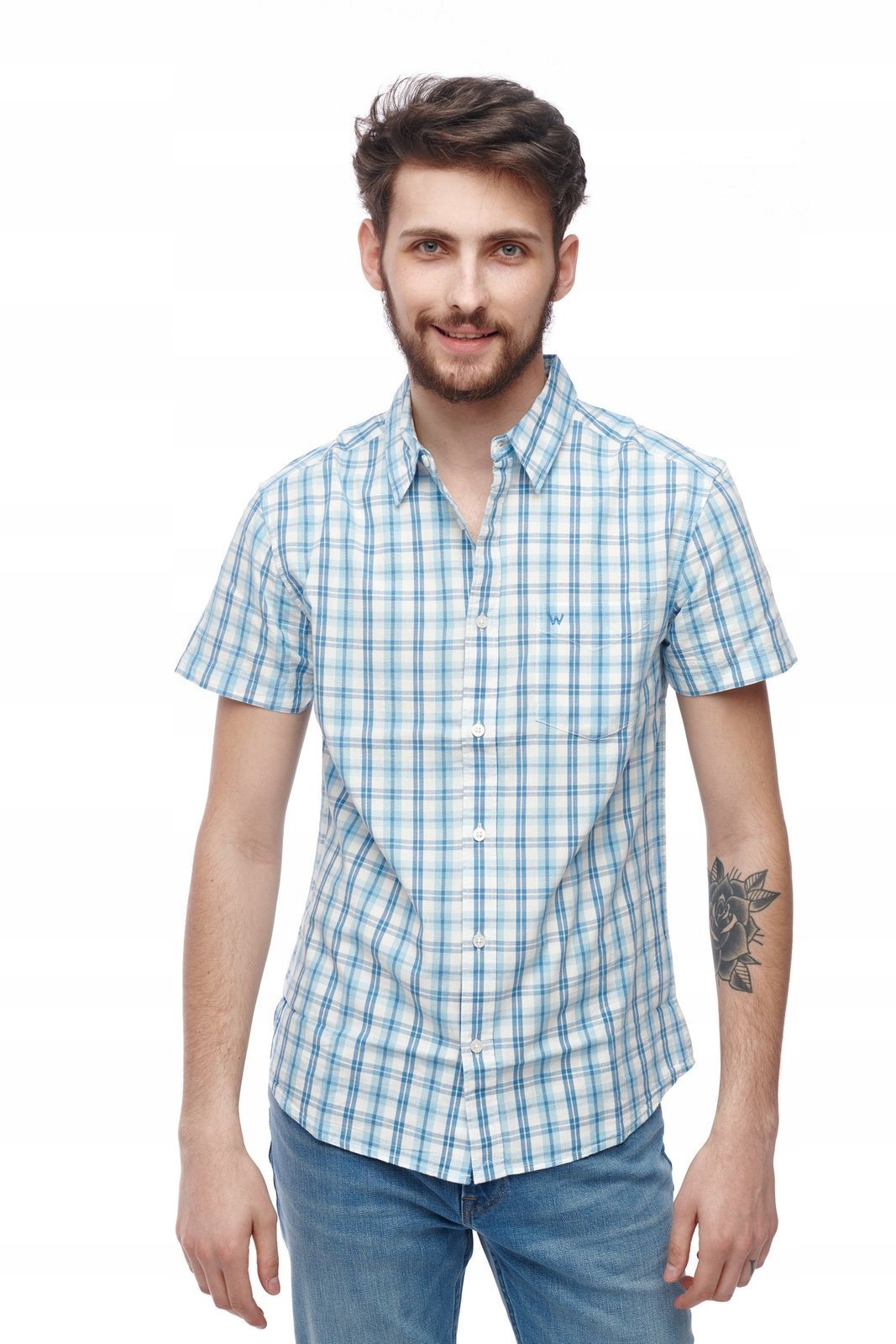 

Wrangler 1 Pkt Shirt Parisian Blue W5M44MX96 XL