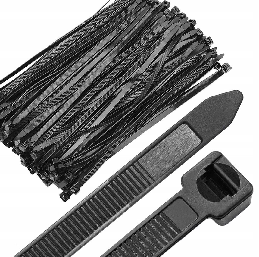 Opaski Zaciskowe Trytytki Kablowe Czarne 2,5x100 mm 100 szt. Bardzo Mocne