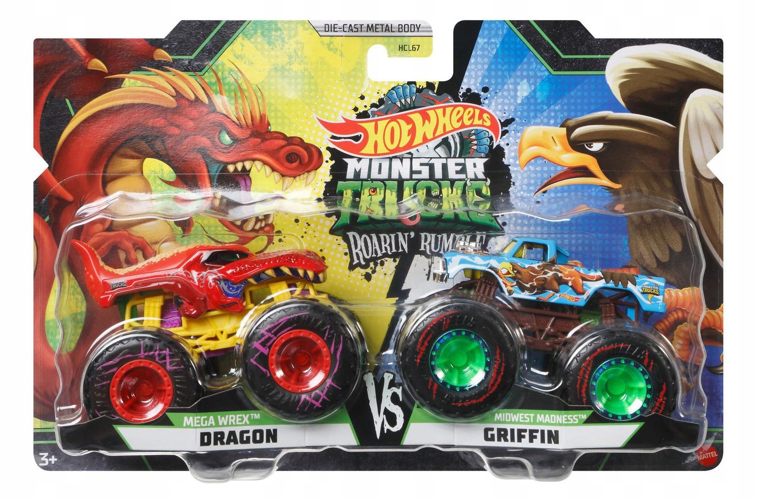 

Hot Wheels Monster Truck Dragon vs Griffin, HCL7