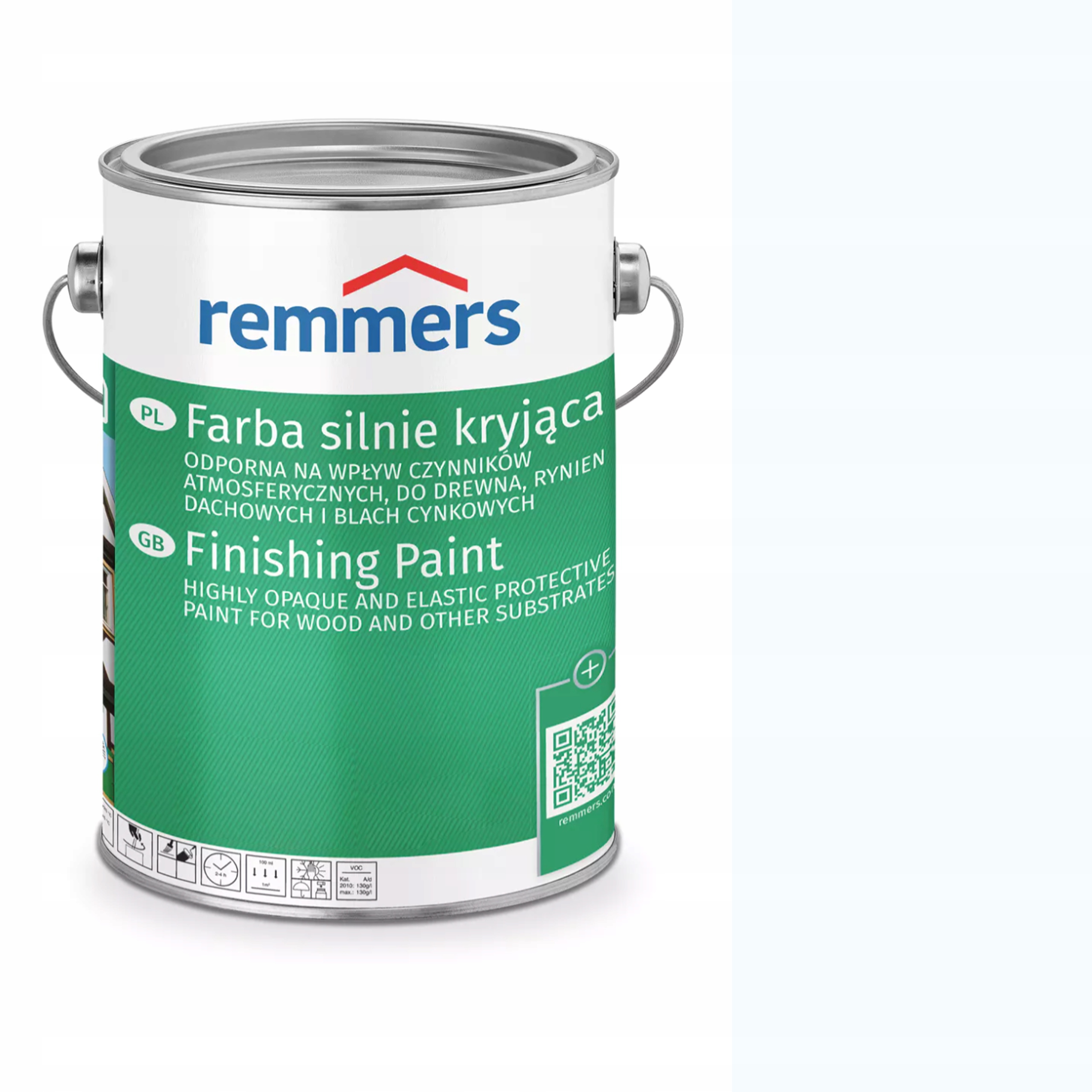 Remmers Farba silnie kryjąca do drewna mebli drzwi ocynk 2,5L Biały