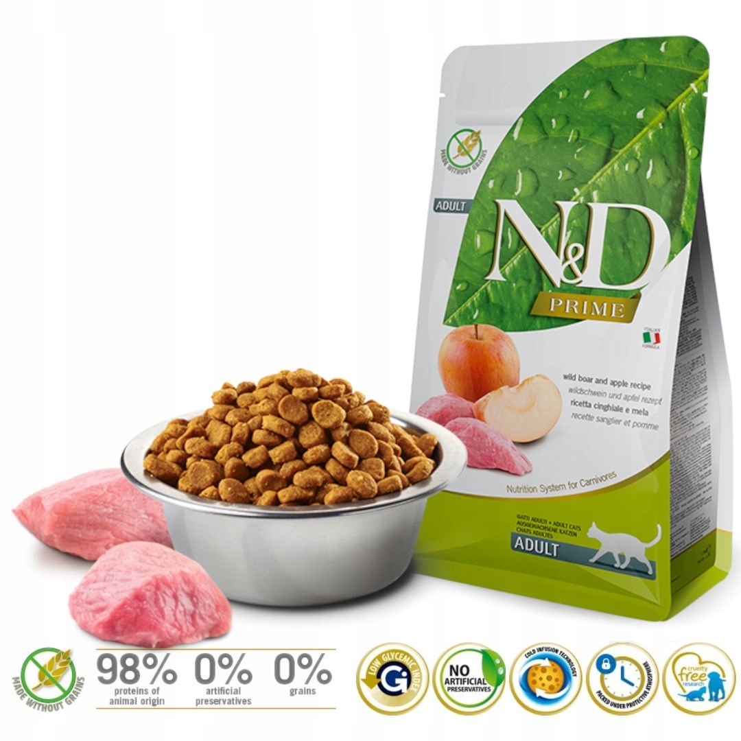 Farmina N&d Prime Kanec & Jablko Adult suché krmivo pro kočky 5kg