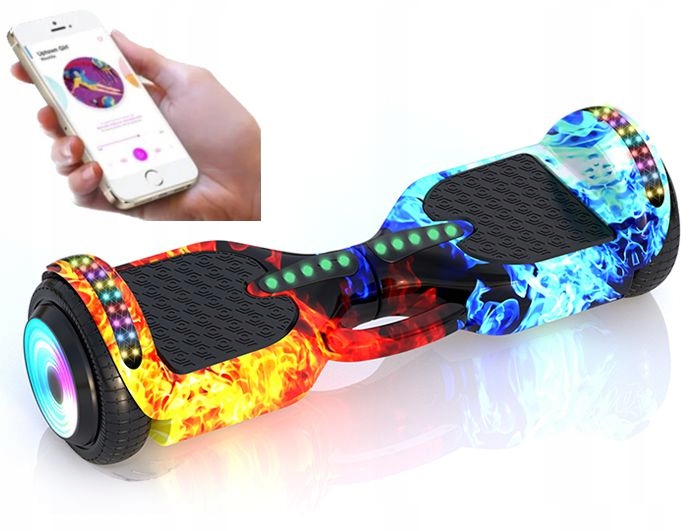 Elektrická Skateboardová Deska Hoverboard Led 6.5'