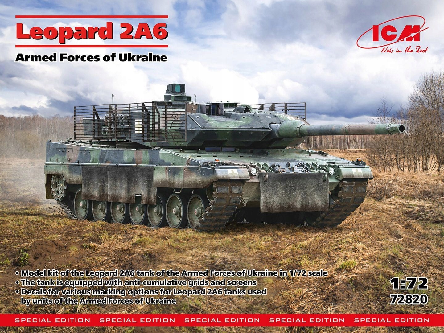Leopard 2A6 Ozbrojené síly Ukrajiny 1:72 ICM 72820