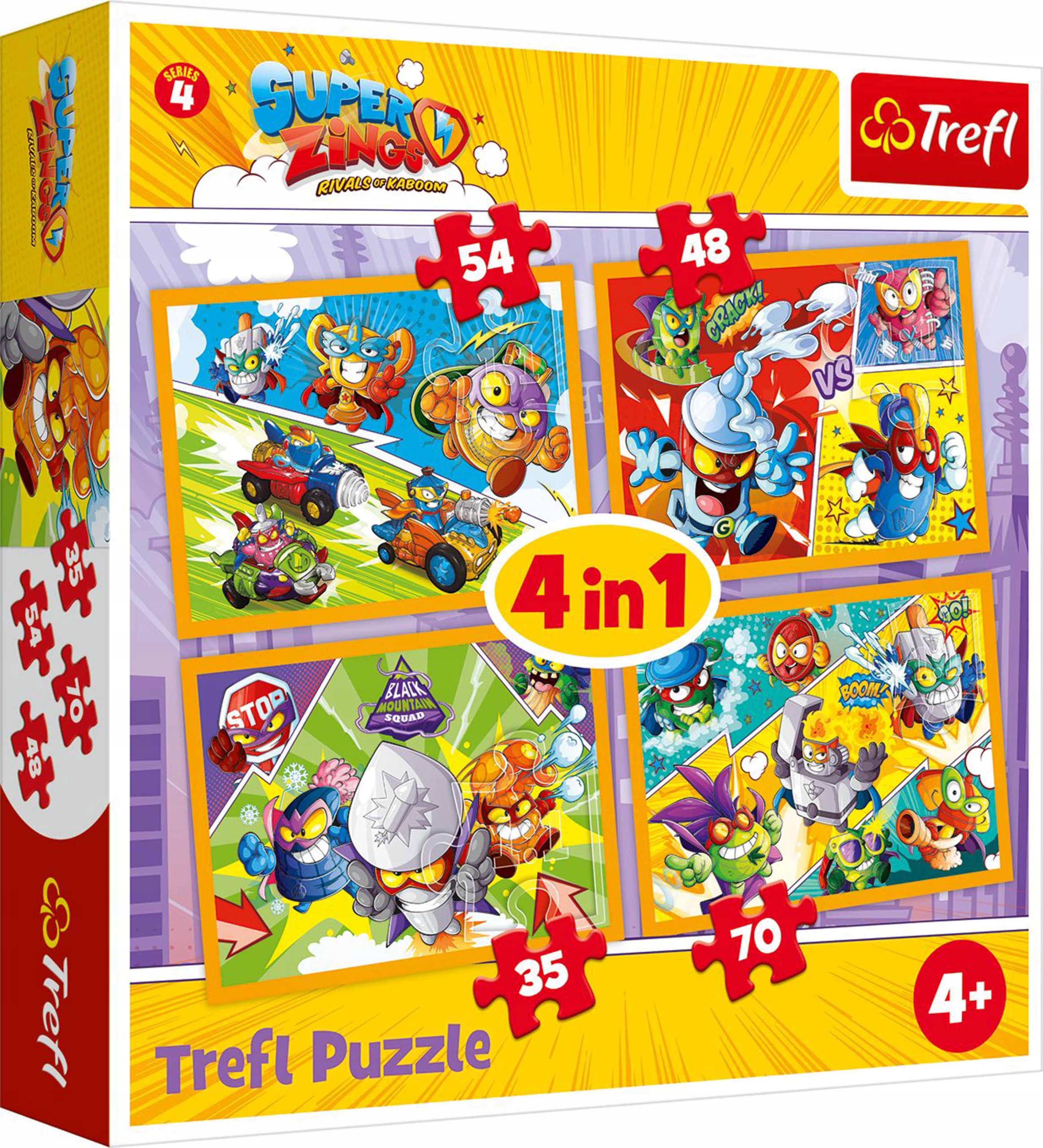 

Trefl Puzzle Dla Dzieci 4w1 Superzings Zings