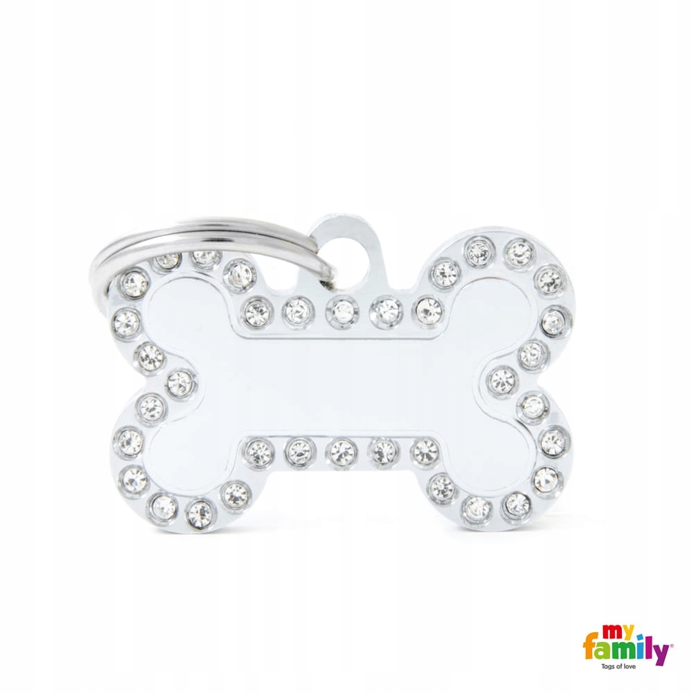 

MyFamily Glam Kość adresówka Swarovski Chrom S