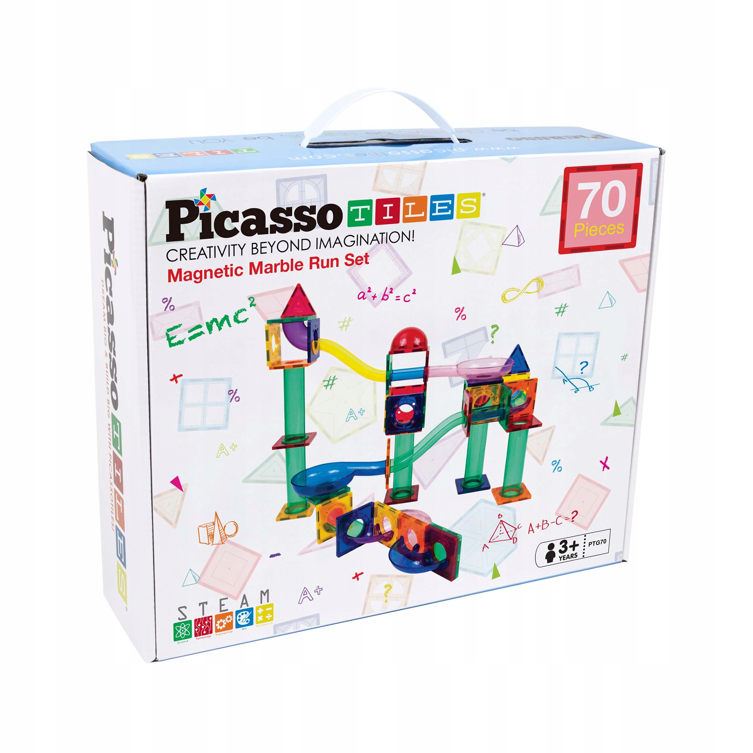 Golyópálya Mágneses építőkockák oktató építőjáték 70 db-os golyópálya PTG70 Darabszám 70