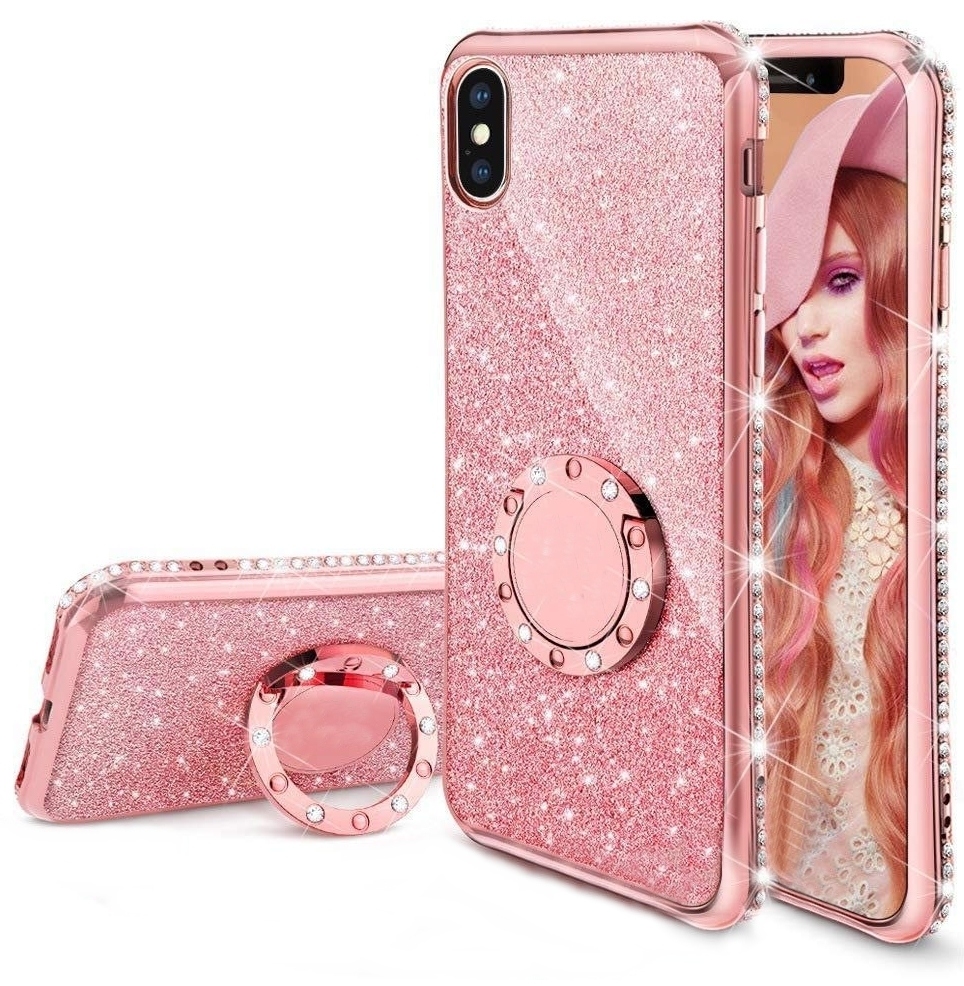 

Etui Brokat Do Iphone X Max Ring Case + Szkło