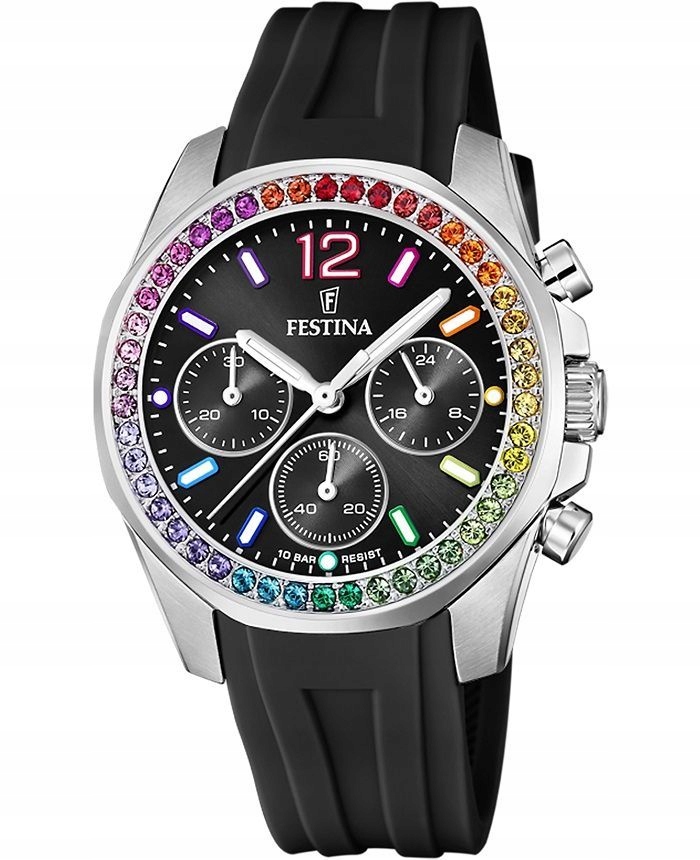Hodinky Festina Boyfriend Rainbow Chrono F20610/3 38,00 mm 10ATM