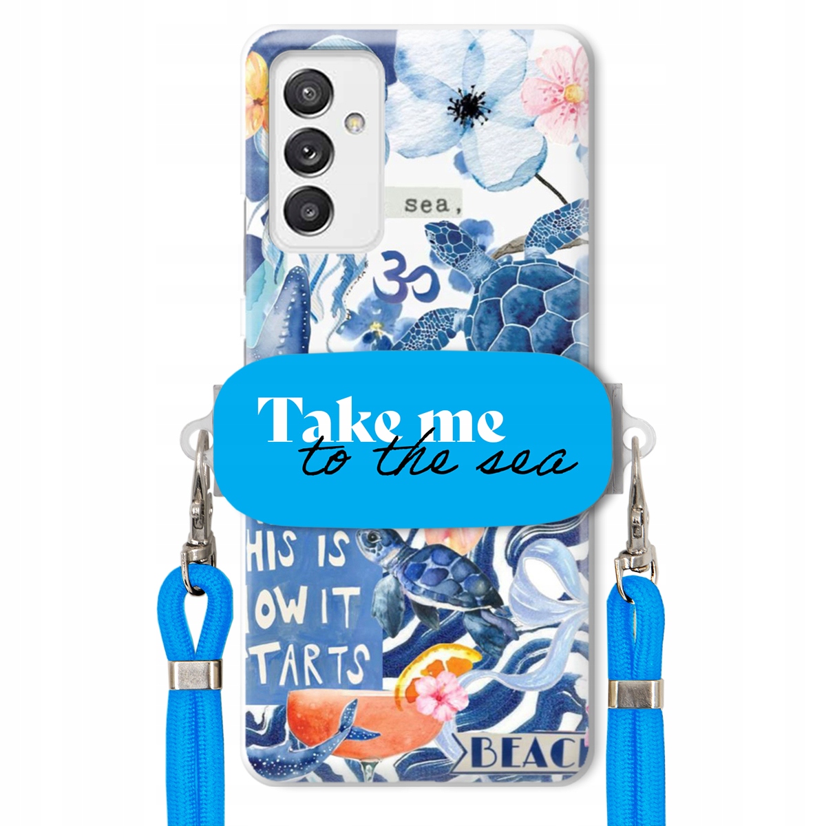 Puzdro pre Samsung A82 5G Premium Vodítko Modrá Držiak Take Me To The Sea