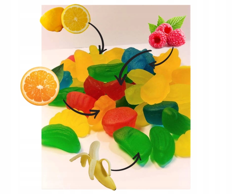 ŻELKI KOLOROWE OWOCOWE GUMIX 80g POLSKI PRODUCENT Waga 80 g