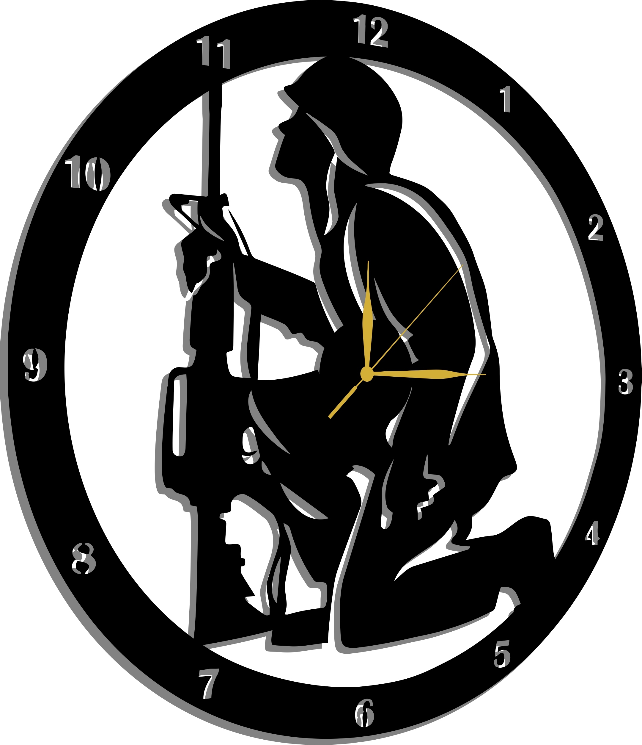 Hodinky Vojenského Důstojníka Dárek 80 CM 3D