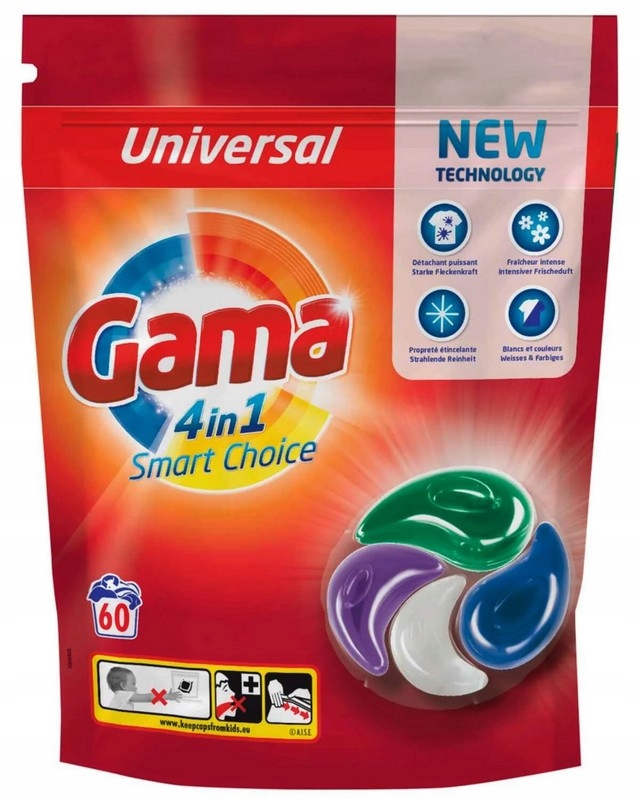 

Gama Universal Caps 60szt kapsułki prania Vizir De