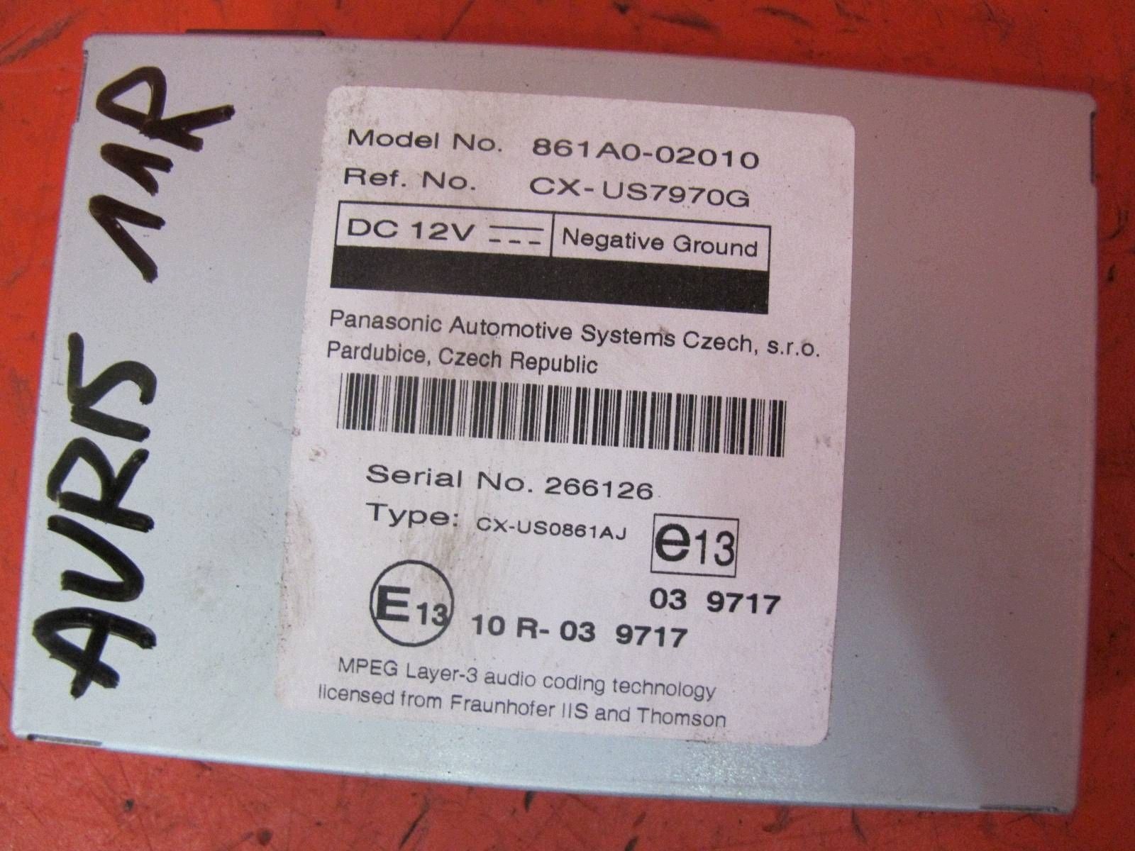 TOYOTA AURIS and 1 E15 LIFT module control unit 861A0-02010