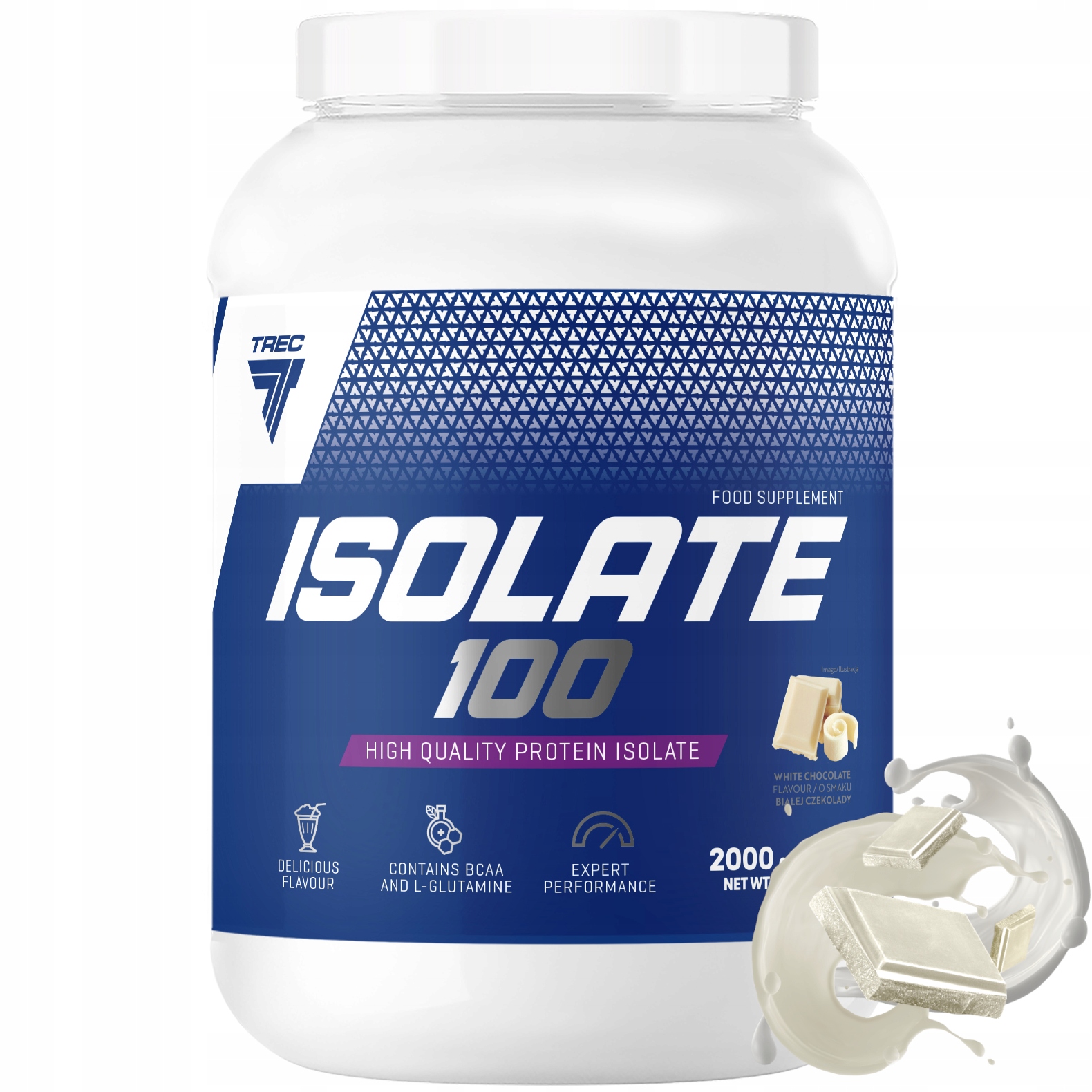 Izolát Bílkoviny 2KG Premium Wpi 100% Trec Whey Isolate Iso Protein