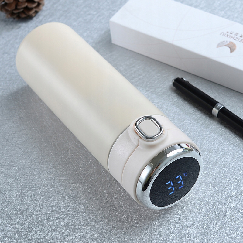 KUBEK TERMICZNY TERMOS Z TERMOMETREM TERMO KUBEK Z WYŚWIETLACZEM LED 420 ml Maksymalne utrzymanie ciepła do 12 h